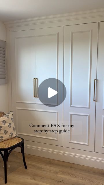 Ikea Pax Closet Hack Built Ins, Ikea Pax Closet Hack, Dressing Pax, Ikea Pax Doors, Ikea Lighting, Ikea Pax Hack, Pax Closet, Ikea Pax Closet, Bench With Drawers