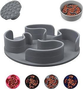 WESEN Dog/Cat Slow Feeder Bowl Insert, Slow Down Pet Eating, Soft Silicone Slow Feeding for Small Medium Size, Perfect with Stainless Steel Plastic Glass Ceramic Dog Bowls Puppy Food Bowl, Slow Feeder Dog Bowls, Slow Eating, Large Breed Dogs, Slow Feeder Dog, Ceramic Dog Bowl, Eating Fast, Dog Food Bowls, Ceramic Dog