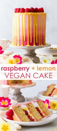 Raspberry Lemon Cake, The Loopy Whisk, Loopy Whisk, Raspberry Lemon Cakes, Vegan Lemon Curd, Creamsicle Cake, Vegan Lemon Cake, Lemon Cake Easy, Vegan Buttercream