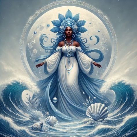 🌊✨ Maferefun Yemayá 🌊✨ Yemayá, the mother of all Orishas, governs the oceans and all that flows. She is the protector of motherhood, fertility, and creation, bringing healing and guidance to those who honor her. 💙 At our online botanica, we honor Yemayá with handcrafted Elekes, spiritual tools, and other sacred items to help you connect with her nurturing energy. Whether you’re new to the Yoruba religion or a lifelong devotee, find the perfect piece to deepen your spiritual practice and hono... Yemaya Orisha, Orishas Yoruba, Spiritual Tools, The Protector, Spiritual Practices, Fertility, Spirituality, Quick Saves