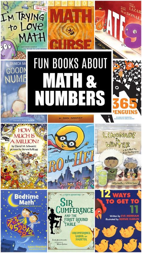 13 Fun Books About Math and Numbers - Everyday Reading Math Picture Books, Math Literature, Math Book, Class Library, Teen Numbers, Counting Books, Book Recommendation, Kindergarten Books, Math Intervention