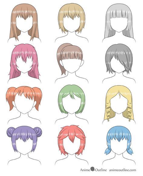 How to Shade Anime Hair Step by Step - AnimeOutline Bangs Hairstyles Drawing Reference, Hyanna Natsu, Anime Haircut, Anime Long Hair, Anime Hairstyles, Pelo Anime, Drawing Hair Tutorial, Manga Hair, How To Shade