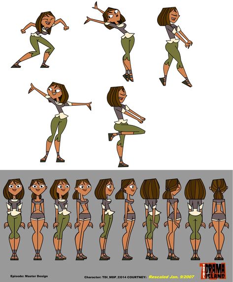 Courtney Total Drama Redesign, Total Drama Concept Art, Total Drama Island Art Style Tutorial, Tdr Character, Tdi Character Template, Total Drama Front View, Total Drama Body Base, Tdi Courtney, Tdi Oc Base