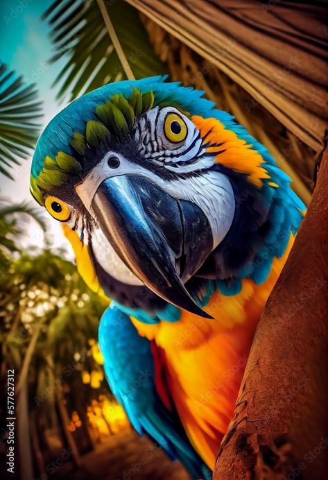 Blue And Yellow Macaw, Parrot Wallpaper, Petit Tattoo, Blue Macaw, Beautiful Butterfly Pictures, Macaw Parrot, Amazing Places On Earth, Butterfly Pictures, Africa Art