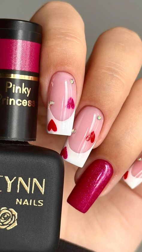 Pink Valentines Day Nails, Valentines Day Nails, Pink Valentines, Date Nights, Valentine's Day Nails, Valentines Nails, The Spirit, Fall In Love, Of Love