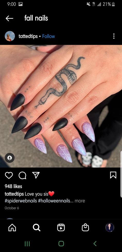 Witchy Nails Short, Nails Witchy, Love You Sis, Witch Nails, Tattoo Time, Halloween Acrylic, Witchy Nails, Halloween Acrylic Nails, Gothic Nails