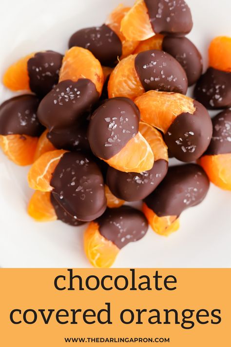 Chocolate covered oranges piled on a white plate Chocolate Covered Orange, Dark Chocolate Orange, Chocolate Covered Fruit, Snacks To Make, Orange Recipes, Chocolate Craving, Chocolate Orange, Chocolate Dipped, Orange Slices