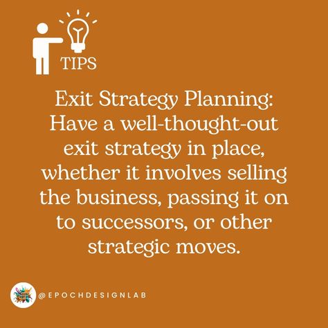 Thinking ahead? An effective exit strategy can make all the difference! 💼✨ Here are some valuable tips for business pioneers to help you plan your exit and leave a lasting impact. #StrategicPlanning #BusinessGrowth #FutureReady Tips For Business, Exit Strategy, Strategic Planning, Business Growth, How To Plan, Quick Saves