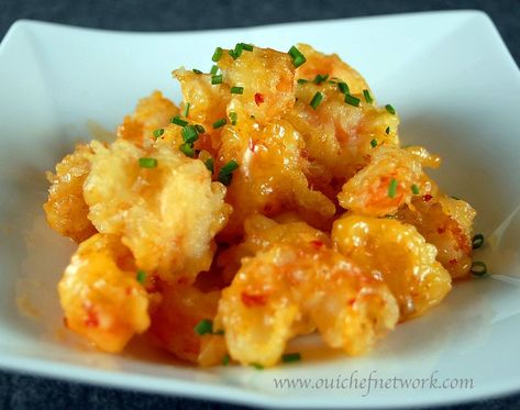 Rock Shrimp Recipe, Rock Shrimp Tempura, Tempura Shrimp, Rock Shrimp, Dessert Chef, Tempura Batter, Shrimp Tempura, Spicy Shrimp, Shrimp Recipe