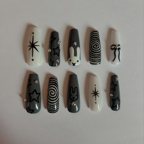 Miffy inspired nails 🐰🤍 DM for any inquiries/customs ♡ #smallnailbusiness #nails #nailsofinstagram #nailart #naildesign #nails2inspire #nails4today #nailinspiration #nailtrends #miffy #miffynails #miffylover #nailideas Arctic Monkeys Nails, Miffy Nails, Monkey Nails, Paint Nails, 2024 Nails, Inspired Nails, Nails Ideas, Nail Trends, Nail Design