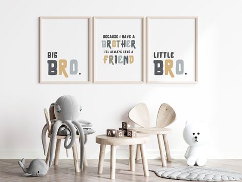 Big Brother Sign, Boys Playroom Decor, Brothers Room, Wall Art Big, Space Themed Room, Boys Playroom, Brother Quotes, Playroom Wall Art, Baby Themes