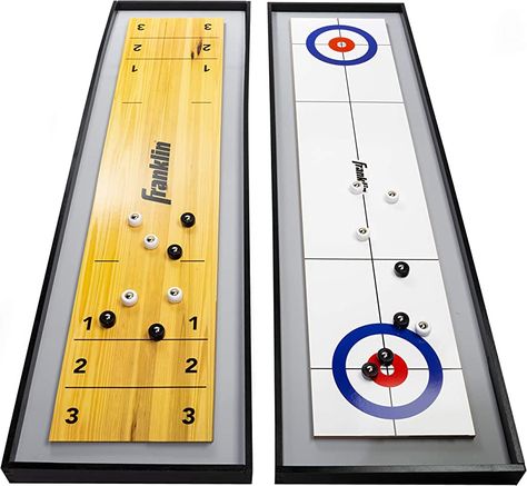 Backyard Games Diy, Curling Game, Arcade Table, Shuffleboard Tables, Shuffleboard Table, Bowling Games, Game Tables, Woodworking Toys, Wooden Games