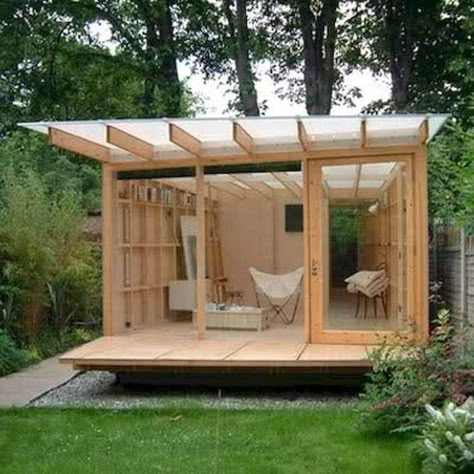 Home Art Studios, Shed Office, Studio Shed, Backyard Studio, Backyard Office, Shed Plan, Art Studio At Home, Backyard Shed, Patio Gazebo