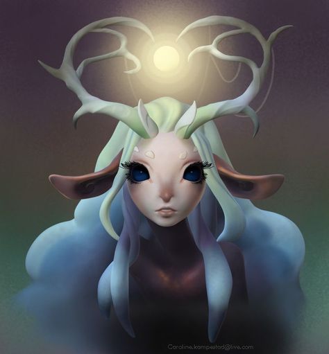 Deer Hybrid Human, Deer Goddess, Deer Outfit, Female Deer, Beautiful Dark Art, Goddess Art, Drawing Clothes, Deer Antlers, Personal Project