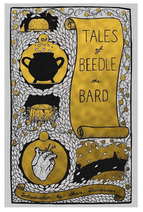 Hogwarts Book Covers, Hufflepuff Dormitory, Hogwarts Textbooks, Hogwarts Suitcase, Tales Of Beedle The Bard, Beedle The Bard, Yellow Books, Harry Potter Book Covers, Young Adult Books