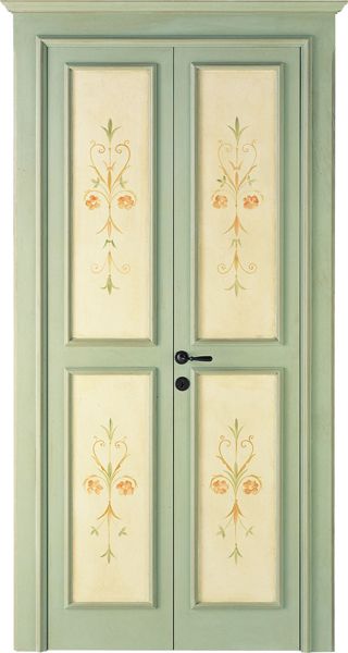 Door Diy, Wardrobe Door, Green Door, Wardrobe Doors, Hand Painted Furniture, Diy Door, Painted Doors, Ikea Hacks, The Doors