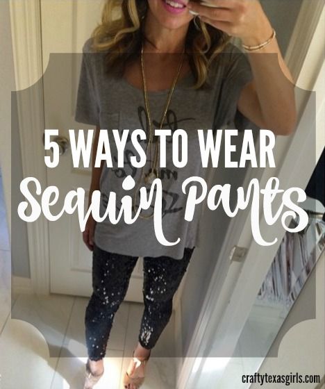 Crafty Texas Girls: 5 Ways to Wear Sequin Pants Sequin Pants Outfit Night Out Party, Glitter Joggers Outfit, Outfits With Black Sequin Pants, Sequin Joggers With Sneakers, Silver Sequin Joggers Outfit, Sequin Pants Casual, How To Style Sequin Joggers, Sequin Joggers Outfit Casual, Sequin Pants Outfit Plus Size