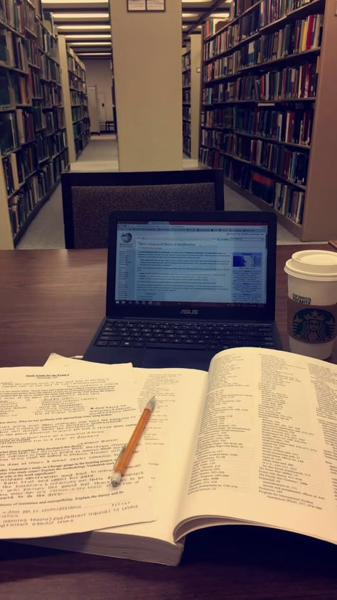 I find I'm most productive in libraries being surrounded by books and knowledge, the peace and motivation as other people study, chase their dreams or get lost in other worlds. There's soo many beautiful quotes about the power of books but I'll leave you with this "Fairy tales are more than true: not because they tell us that dragons exist, but because they tell us that dragons can be beaten" Neil Gaiman Leaving For College, Knowledge Aesthetic, Coffee Notebook, Laptop And Books, Surrounded By Books, Studera Motivation, Quotes Coffee, Study Pictures, Study Organization