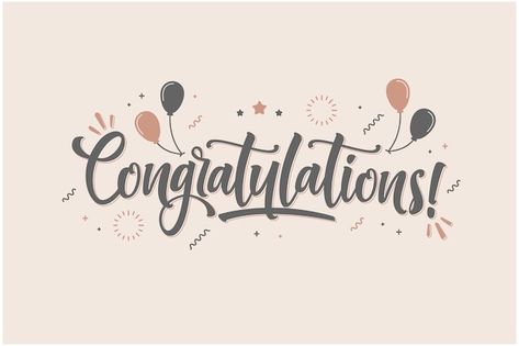 Vector hand drawn congratulations letter... | Premium Vector #Freepik #vector #poster-text #congratulations-text #design #wishes Congratulations In Calligraphy, Congratulations Lettering, Congratulations Template, Congratulations Letter, Congratulations Poster, Congratulations Design, Artist Things, Congratulations Images, Poster Text