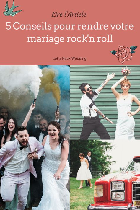 Envie d'un mariage rock'n roll, au travers de cet article de te livre 5 conseils qui rendront ton jour J à coup sur Rock'n roll ! #weddingplanner #rocknrollwedding #letsrockwedding Rock Wedding, Table Rock, Rock N’roll, Rock'n Roll, Rock N, Rock N Roll, Rock And Roll, Merlin, Wedding Planner