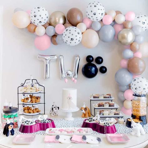 20 Adorable Puppy Birthday Party Ideas - Lady Celebrations Toddler Dog Birthday Party, Puppy 2nd Birthday Party Boy, Puppy 2nd Birthday Party Girl, Pet Birthday Ideas, Dog Themed Party Food, Adopt A Puppy Birthday Party, Dog Themed Birthday Party Ideas, Puppy Birthday Party Ideas, Puppy Party Games