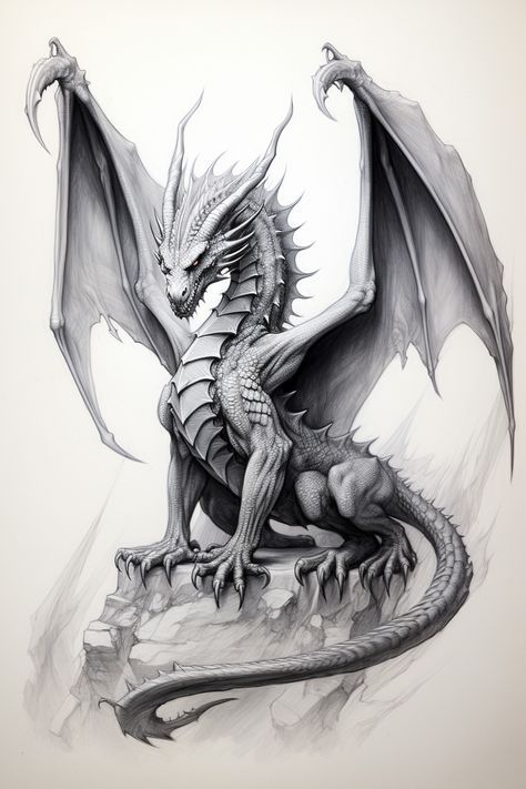 Black And Gray Dragon Tattoo, Fierce Dragon Tattoo, Angry Dragon Tattoo, Drogon Game Of Thrones Tattoos, Smokey Dragon Tattoo, Smaug Dragon Tattoo, Dragon Tattoo Designs Sketches, Long Dragon Tattoo, Dragon Tail Drawing