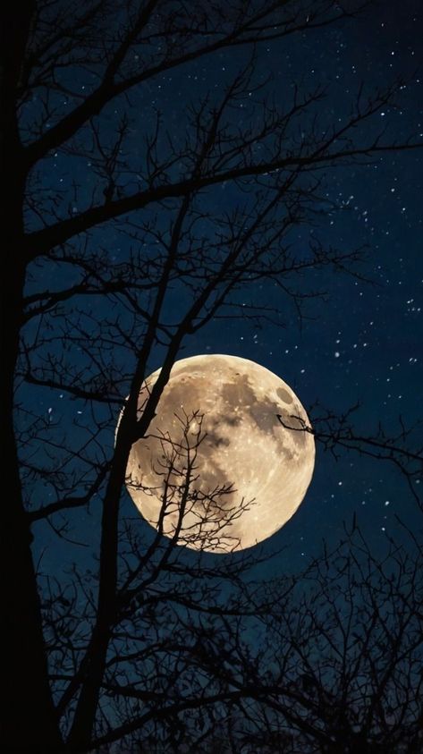 Dark Moon Wallpaper Night Skies, Moon Through Trees, Beautiful Moon Night, Dark Moon Wallpaper, Moon Desktop Wallpaper, Moon Wallpaper Iphone, Moon Scenery, Moon Pfp, Iphone Wallpaper Moon