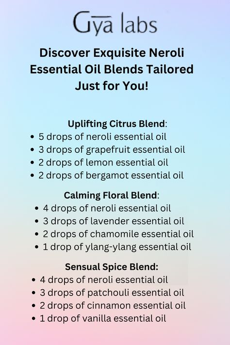 Neroli essential oils are a luxurious way to enhance your well-being. They promote relaxation, reduce stress, and improve mood. Discover the perfect neroli oil blend for you today! Neroli Diffuser Blends, Neroli Essential Oil Blends, Essential Oils For Massage, Neroli Oil, Essential Oil Perfumes Recipes, Neroli Essential Oil, Ylang Ylang Essential Oil, Essential Oil Set, Bergamot Essential Oil