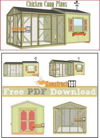 Chicken House Plans, Coop Plans Free, Large Chicken Coop Plans, Reban Ayam, Chicken Coop Plans Free, Chicken Coop Kit, Large Chicken Coop, Chicken Barn, Portable Chicken Coop