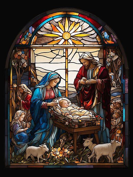 Transform your space with Christian elegance! Our nativity artwork, perfect for shirts and decor, beautifully depicts the birth of Jesus. Embrace the spirit of Christianity through this timeless and inspiring piece. زجاج ملون, Canvas For Beginners, Art Deco Interior Design, Church Banners, Canvas Drawings, Saint Joseph, Art Stained, Interior Design Art, Beginner Painting