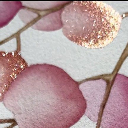 Metallic Aesthetic, Draw Painting, Amazing Artwork, Watercolor Flower Art, Glitter Paint, Illustrators On Instagram, Watercolor Flower, Process Art, Painting Watercolor