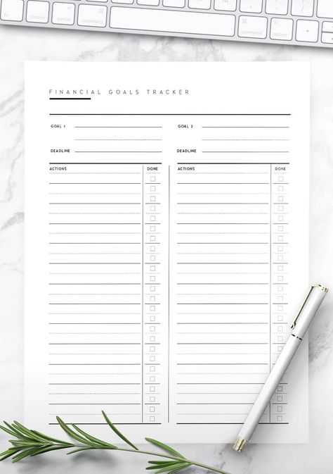 Finance Planning, World Of Printables, Goals Printable, Vision Board Template, Goals Sheet, Goals Template, Financial Budget, Goal Tracking, Simple Planner