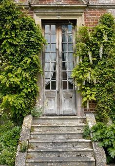 Narrow French Doors on Pinterest | Exterior French Doors, Beaumont ... Narrow French Doors, Steel Entry Doors, French Doors Exterior, Stone Steps, Wood Entry Doors, French Doors Interior, Old Door, Old Doors, Unique Doors