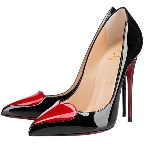 Pre-owned Christian Louboutin Corafront 120 And Red Heart Heels Size... ($860) ❤ liked on Polyvore featuring shoes, pumps, black, black shoes, black court shoes, high heel shoes, heart pump y christian louboutin Ivory High Heels, Navy Blue High Heels, Heart Heels, Black Court Shoes, Purple High Heels, Cl Fashion, Black High Heel Pumps, Brian Atwood Heels, Wedge Wedding Shoes