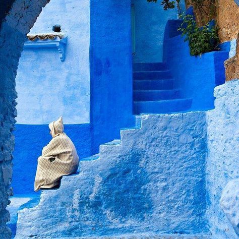 Chefchaouen Morocco, Lady Sings The Blues, Moroccan Inspiration, Alexandria Egypt, Colorful Aesthetic, Morocco Travel, Tableau Art, Architecture Photo, Blue Pearl