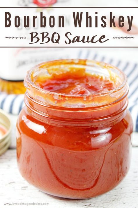 After tasting this Bourbon Whiskey BBQ Sauce, you may never buy the stuff at the store again! This sauce is the perfect balance of smoky, zesty and sweet! Great on pork, chicken or beef! Whiskey Bbq Sauce, Bbq Burger, Barbecue Sauce Recipes, Homemade Barbecue Sauce, Pork Chicken, Marinade Sauce, Bbq Sauce Recipe, Red Robin, At The Store