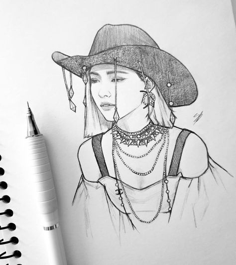 Itzy Drawing Pencil, Kpop Sketch Pencil, Itzy Sketch, Itzy Drawing, Kpop Drawings Pencil, Kpop Art Sketch, Ryujin Fanart, Kpop Sketch, Drawing Kpop