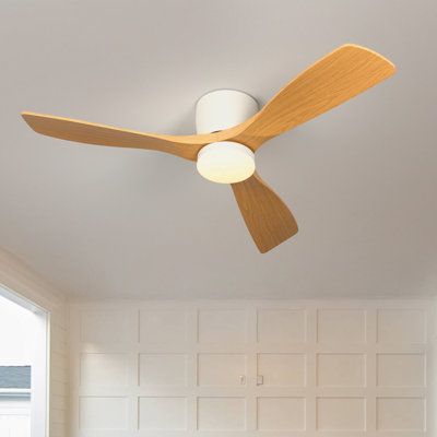 Are you looking for a ceiling fan with light for dimmable compatibility, energy efficiency, 3 color temperatures, timing setting, reversible DC motor, and 6 wind speeds? The Wrought Studio™ flush mount ceiling fan with light is made of a matte white metal body, and 3 ABS plastic blades, so it can cool a medium room up to 10 x 12 ft. This white ceiling fan features high quality led, which can be adjusted from 3000K to 6000K and be dimmered from 10% to 100%. Equipped with reversible DC motor, the Ceiling Fan Ideas Bedroom, Minimalist Ceiling Fan, Cieling Fans, Bedroom Ceiling Fan, Orange Room, Unique Ceiling Fans, Diy Studio, Time Timer, Bedroom Vibes