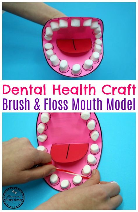 Dental Health Crafts, Dental Health Unit, Dental Health Preschool, Dental Health Activities, Preschool Planning, Preschool Centers, Health Activities, Crafts For Kids To Make, Dental Hygiene