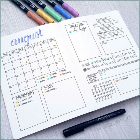 Nice monthly spread. Monthly Bullet Journal Layout, Bullet Journal Budget, Bullet Journal Monthly Spread, Bullet Journal How To Start A, Journal Stuff, Dot Journals, Bujo Inspiration, Bullet Journal Spread, Bullet Journal Layout