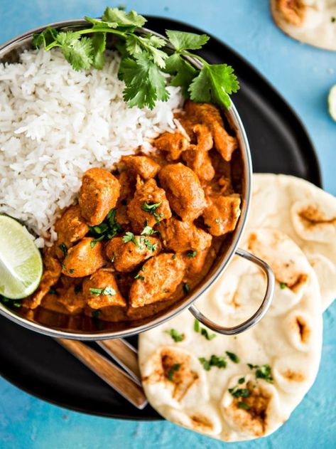 Butter Chicken Aesthetic, Japanese Rice Cooker, Chicken Aesthetic, Rice Cauliflower, Basmati Rice Recipes, Homemade Naan, Bar Restaurant Design, Indian Butter Chicken, Indian Rice