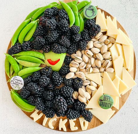 Wicked Charcuterie Board | Healthy Family Project Wicked Charcuterie Board, Charcuterie Board Healthy, Snack Platters, Wicked Movie, Brunch Desserts, Glinda The Good, Beet Hummus, Snack Platter, Fennel Salad