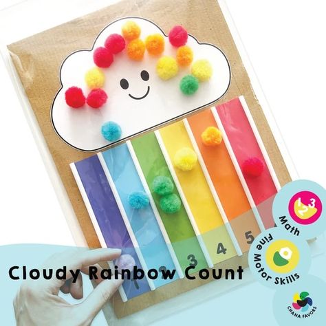 Preschool Maths, Rainbow Preschool, Fun Learning Games, Sensory Games, Rainbow Activities, Counting Games, Learning Games For Kids, Number Sequence, Alphabet Games