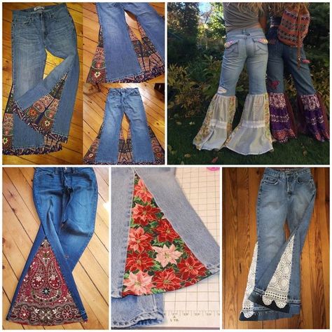 Repurposed Clothing Upcycling Diy, Boho Clothing Patterns, Diy Jean Skirt, Jeans Refashion, Diy Denim Jacket, Upcycle Clothes Diy, How To Make Skirt, Upcycle Sewing, Repurposed Clothing