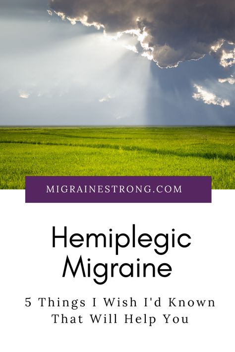 Hemiplegic migraine is rare and hard to diagnose. Learn from Amanda the 5 things that she wishes she'd known that will help you find the help you need and relief. via @migrainestrong Period Migraine Relief, Hemipeligic Migraine, Hemiplegic Migraines, Causes Of Migraine Headaches, Vestibular Migraines, Complex Migraine, Migraine Help, Migraine Attack, Chronic Migraines