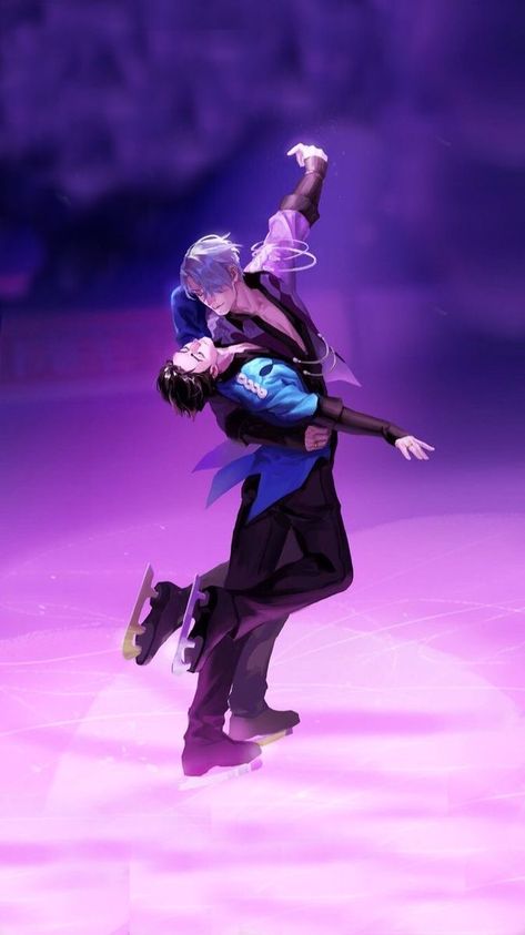 Yuri On Ice, Skating, Purple