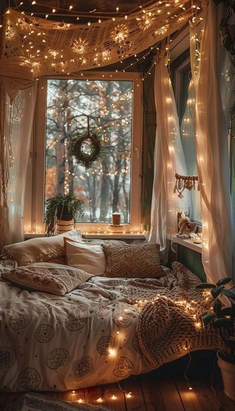 🎉 Bedroom Inspo Aesthetic, Slytherin Room, Cozy Boho Bedroom, Cozy Bedroom Design, Home Makeovers, Dream Bedroom Inspiration, Bedroom Cozy, Cozy Boho, Cozy Home Decor