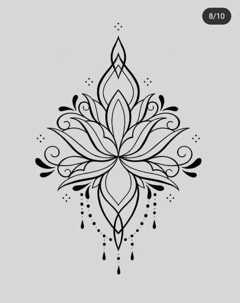 Lotus Flower Ornamental Tattoo, Lotus Cover Up Tattoo For Women, Lotus Outline Tattoo, Ornamental Lotus Tattoo, Mandala Lotus Tattoo, Simple Mandala Tattoo, Lotus Mandala Tattoo, Cover Up Tattoos For Women, Tattoo Design For Hand