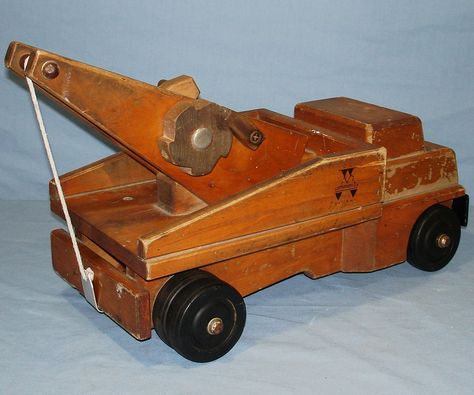 Toys Images, Crazy Cars, Wooden Toy Cars, Wood Toys Plans, Weird Cars, Woodworking Workshop, Metal Toys, Tow Truck, Toy Trucks