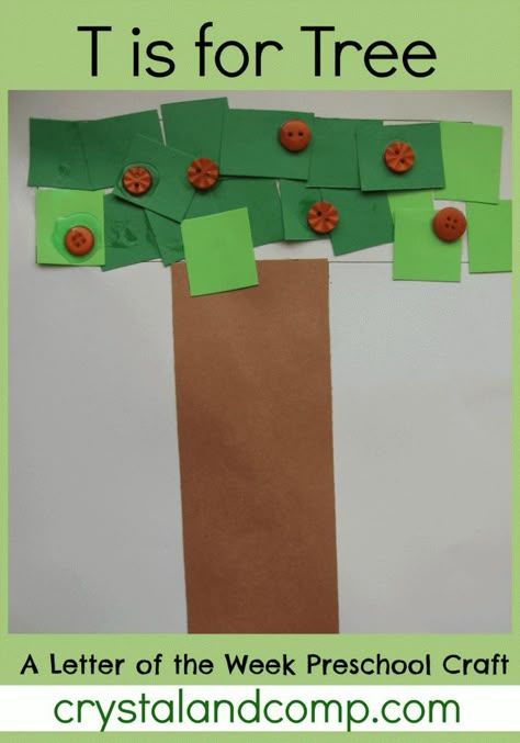 T Is For Tree, Letter T Crafts, Letter Of The Week Preschool, Letter T Activities, Letter Of The Week Crafts, Preschool Letter Crafts, Abc Crafts, Alphabet Letter Crafts, Letter Craft